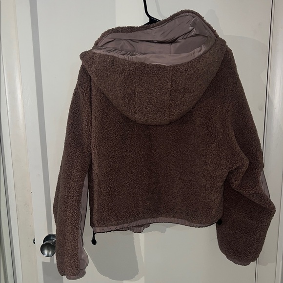 Zara Brown Puffer Jacket with Hood M - Picture 5 of 6